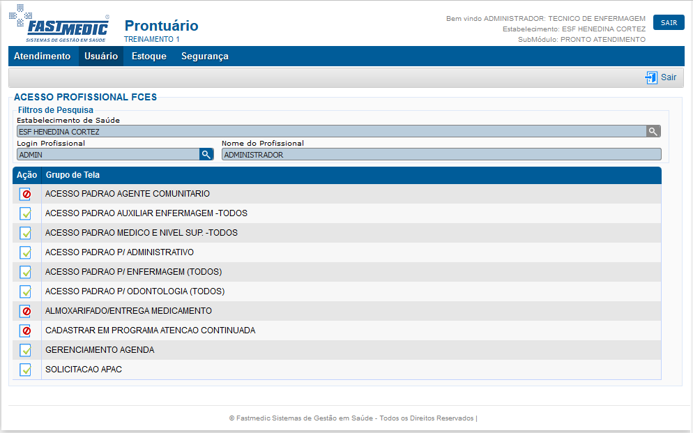 Acesso FCES Profissional
